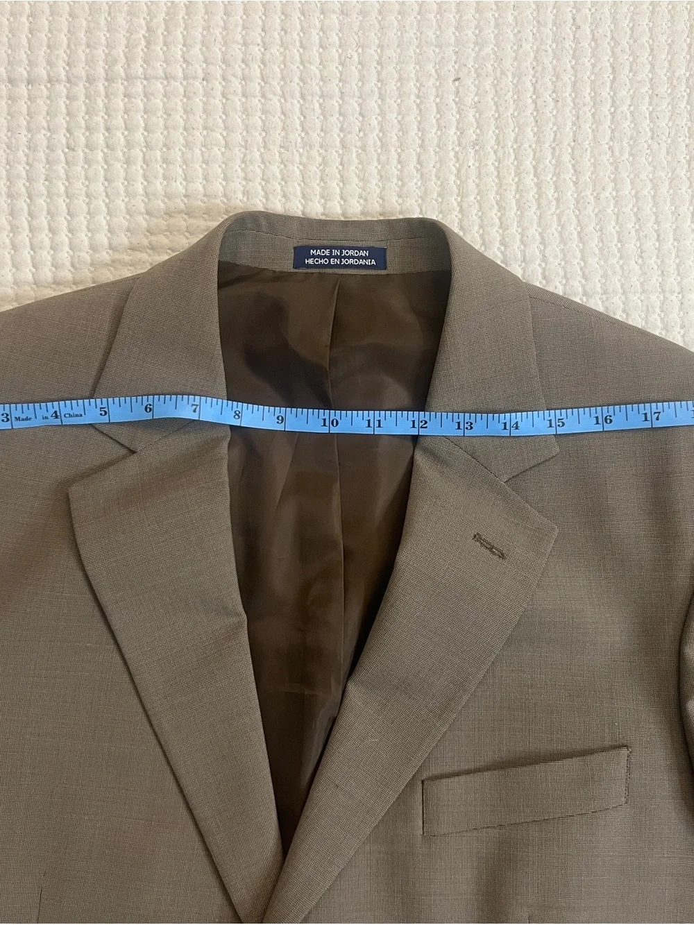 Stafford Men's Two-Button Taupe Sport Coat 42L